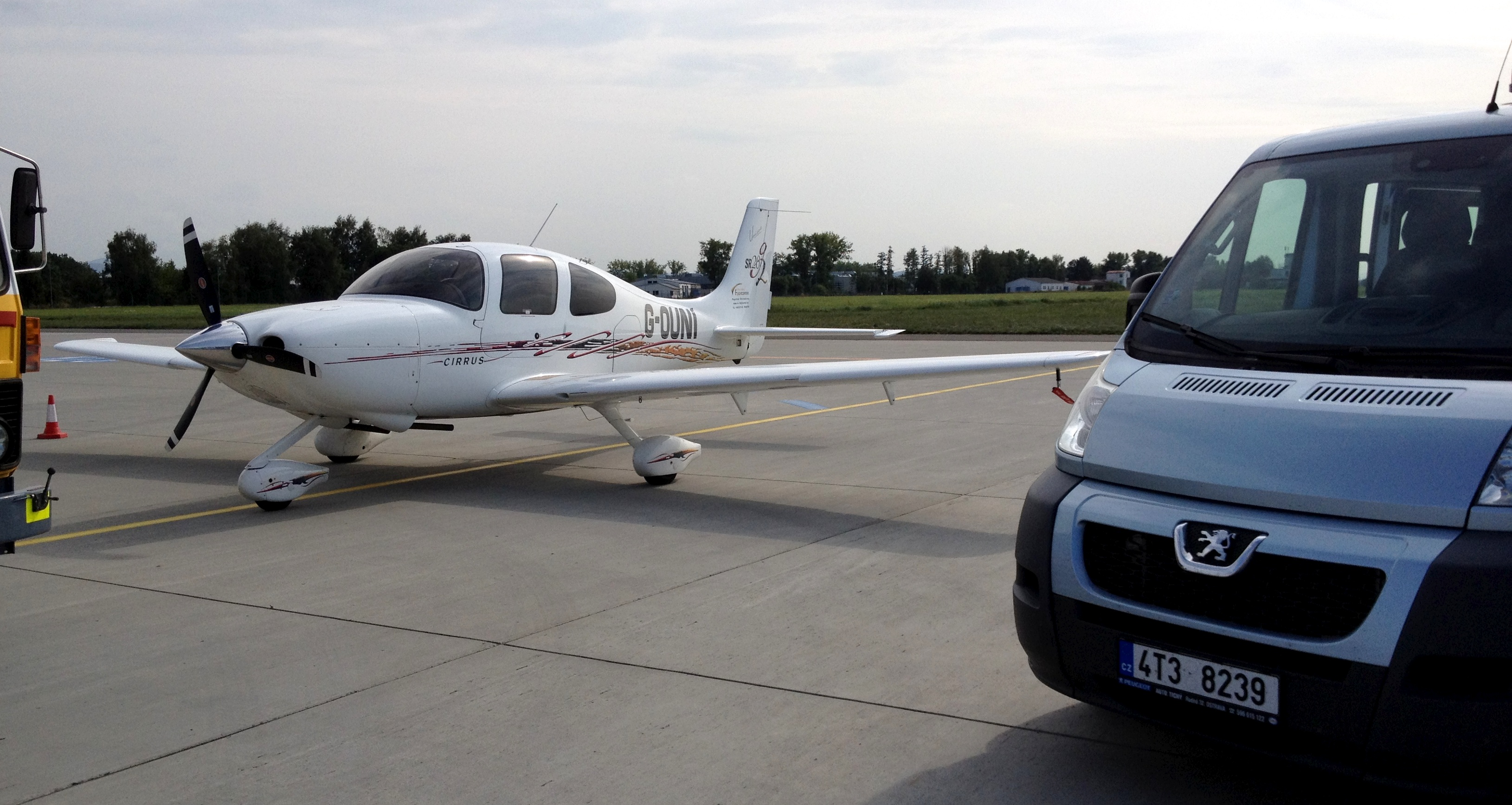 G-OUNI parked at Ostrava apron